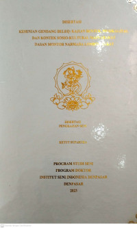 Image of Kesenian Gendang Beleq: Kajian Bentuk, Musikalitas, Dan Kontek Sosio-Kultural Masyarakat Dasan Montor Narmada Lombok Barat