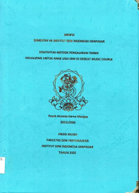 SKR.MUS: Efektifitas Metode Pengajaran Teknik Vocalizing untuk Anak Usia Dini di Debeat Music Course