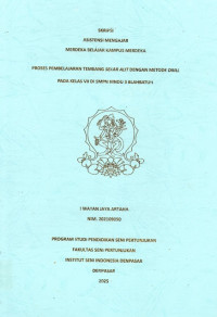 SKR.ST: Proses Pembelajaran Tembang Sekar Alit dengan Metode Drill pada Kelas VII di SMPN Hindu 3 Blahbatuh
