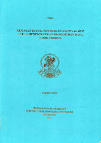 TES. DS : Kemasan Bubuk (Powder) Balinese Colour untuk Meningkatkan Promosi dan Daya Tarik Produk