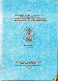 TES.PS :  Pengaruh Musik Instrumental Degung Blambangan Terhadap Hasil Belajar Matematika Kelas XI SMA Negeri Srono Banyuwangi
