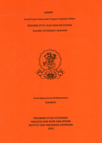 Image of SKR. FG : Rework Style Oleh Macam Studio Dalam Fotografi Fashion