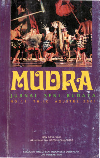 Mudra  Jurnal Seni Budaya No.11  Th.IX Agustus 2001