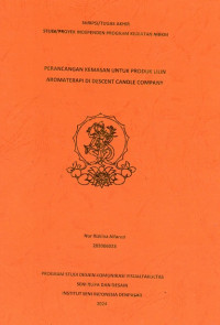 Image of SKR DKV : Perancangan kemasan untuk produk lilin aromaterapi di descent candle company