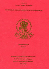 Image of SKR.DKV : Perancangan Booklet Mave Edisi ke-13 di Mave Magazine