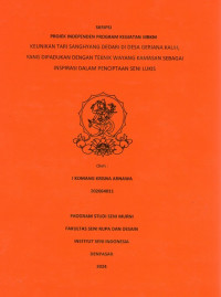 Image of SKR SM : Keunikan tari sanghyang dedari di desa geriana kauh yang dipadukan dengan teknik wayang kamasan sebagai inspirasi dalam penciptaan seni lukis
