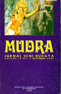 Mudra: Jurnal Seni Budaya Volume 19 No. 2 September 2006