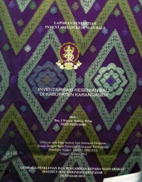 PENEL : Inventarisasi Kesenian Bali di Kabupaten Karangasem