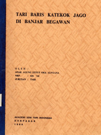 Image of Tari Baris Katekok Jago Di Banjar Begawan