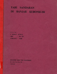 Tari: Tari Sandaran di Banjar Kebonkuri