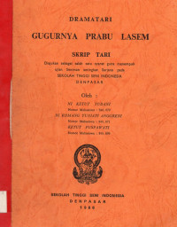 Tari: Dramatari Gugurnya Prabu Lasem