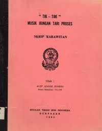 Image of SKAR  :  Tik - Tak Musik Iringan Tari Proses