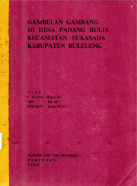 Image of SKAR  :  Gambelan gambang di Desa Padang Bulia Kecamatan Sukasada Kabupaten Buleleng