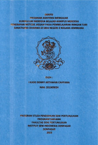 Image of SKR.ST : Penerapan Metode Jigsaw pada Pembelajaran Iringan Tari Sanathana Dharma di SMA Negeri 2 Negara Jembrana