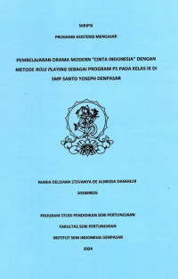 Image of SKR ST : Pembelajaran drama modern 