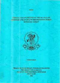 TES. DS : Perancangan Identitas Visual dalam meningkatkan Brand Recognition Peken Senggol Gurat