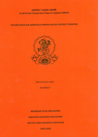 Image of SKR SM : Patung manusia berkepala hewan dalam ekspresi trimatra
