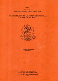 Image of SKR.SM : Bentuk-Bentuk Topeng Bali Sebagai Sumber Inspirasi Penciptaan Seni Lukis