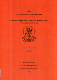 Image of SKR KR : Pemanfatan WArna Alam pada Busana  Widding dengan Konsep Sustainable Fashion