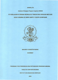 Image of SKR.ST : Pembelajaran Drama Monolog Timur Mas Dengan Metode Sosio Drama Di SMPK Santo Yosehp Denpasar