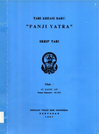 Image of TARI : Tari Kreasi Baru  Panji Yatra