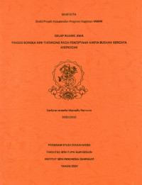 Image of SKR DM : Gelap ruang jiwa tradisi boneka nini thowong pada penciptaan karya busana bergaya androgini
