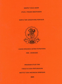 Image of SKR.TAR : Karya Tari Sanghyang Penyalin