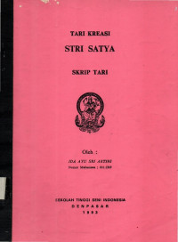 Image of Skrip Tari: Tari Kreasi Stri Satya