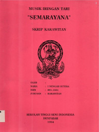 TARI : Tari kreasi Semarayana